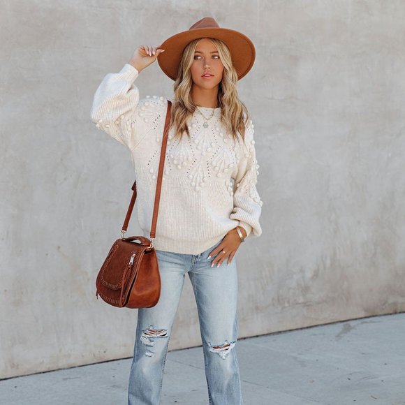 LAST ONE - ARENA KNIT POM SWEATER - Picture 8 of 11